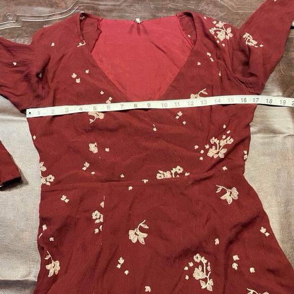 Free People Jasmine Floral Embroidered Mini dress 4 boho fairy As seen on TV - Picture 13 of 14